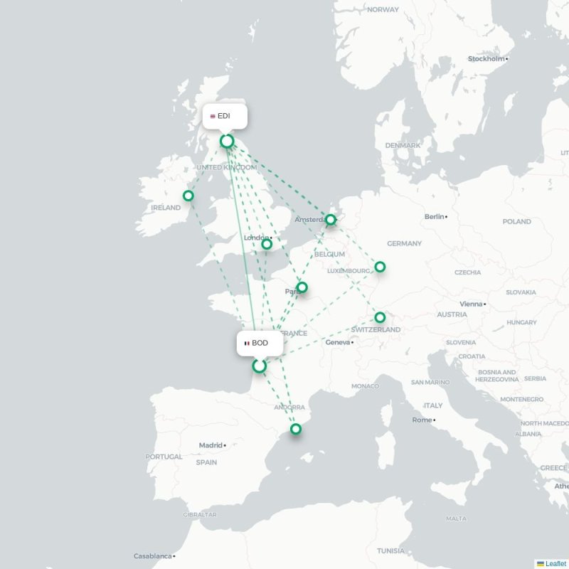 BOD - EDI route map