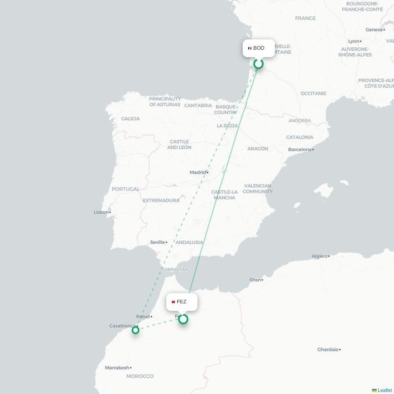 BOD - FEZ route map