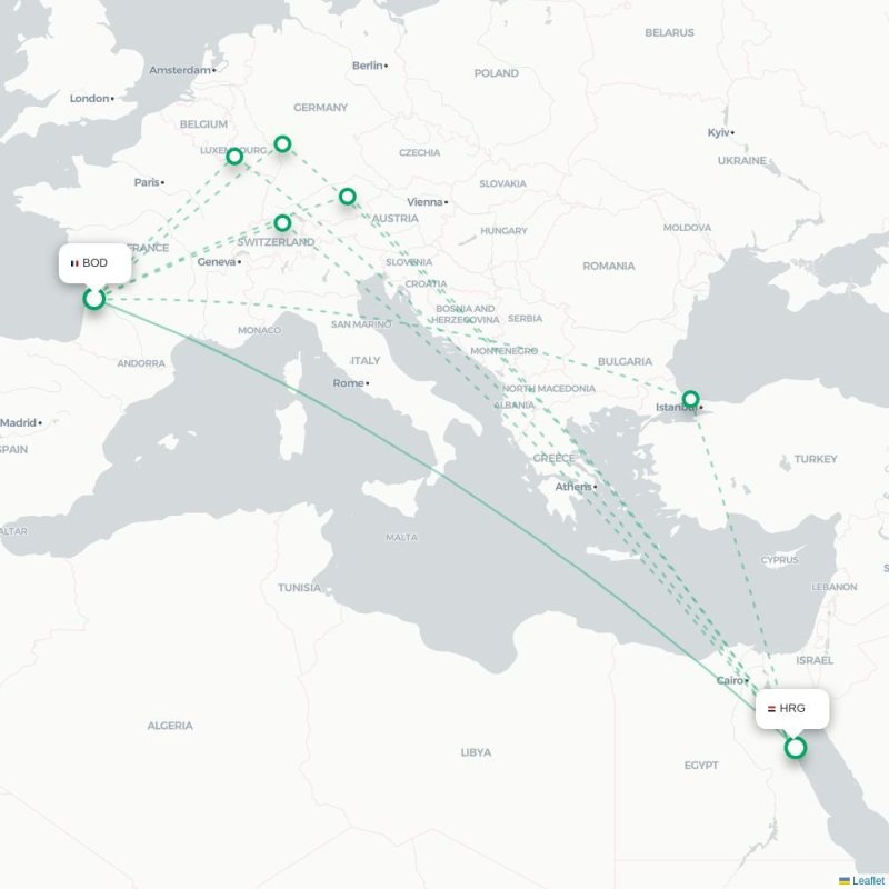 BOD - HRG route map