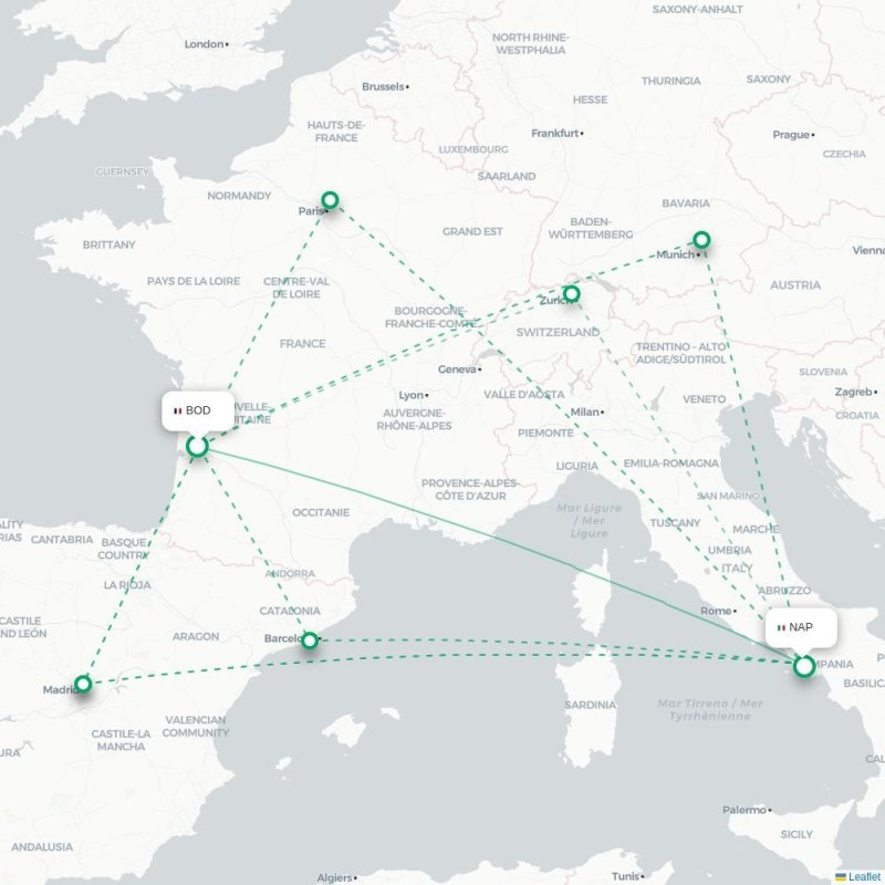 BOD - NAP route map
