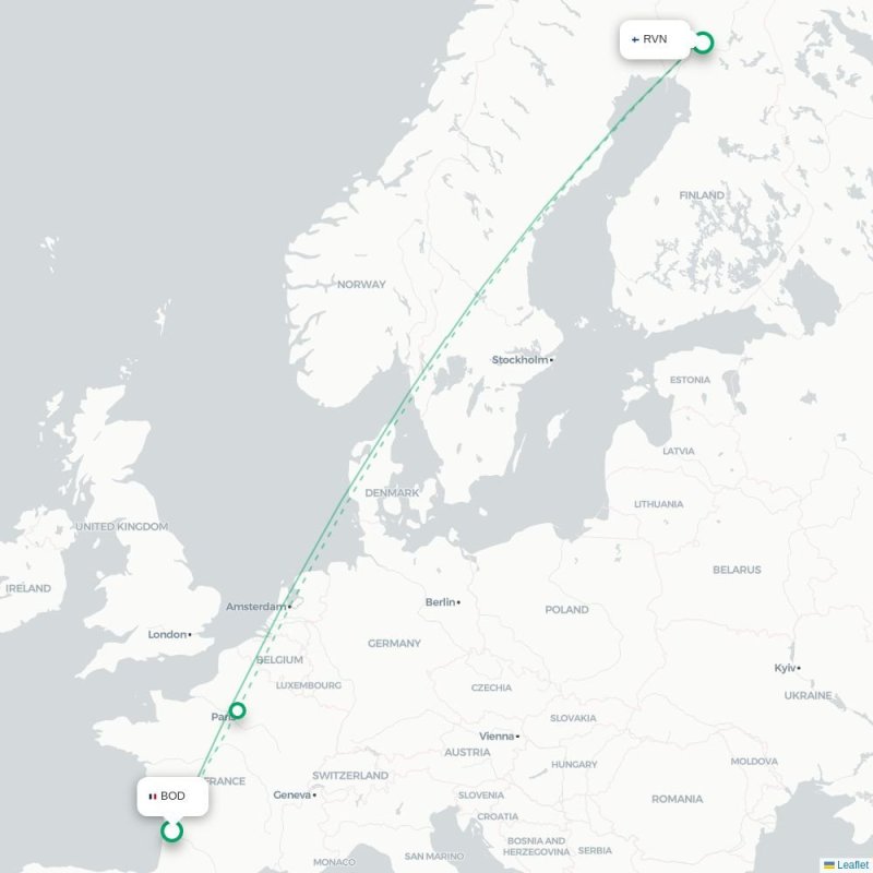 BOD - RVN route map