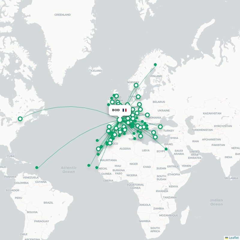Route map Bordeaux  BOD 