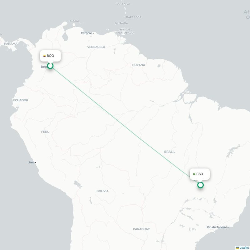 BOG - BSB route map