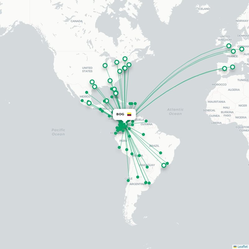 Route map Bogota  BOG 