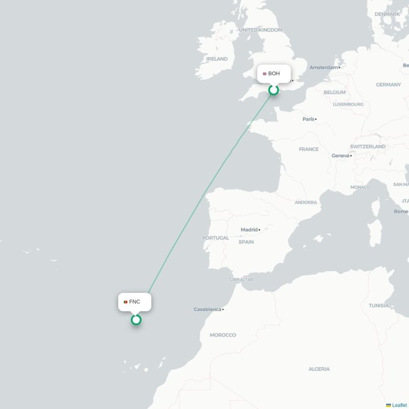 BOH - FNC route map