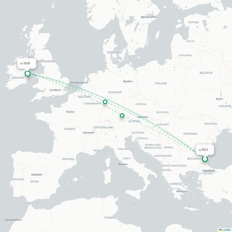 BOJ - DUB route map