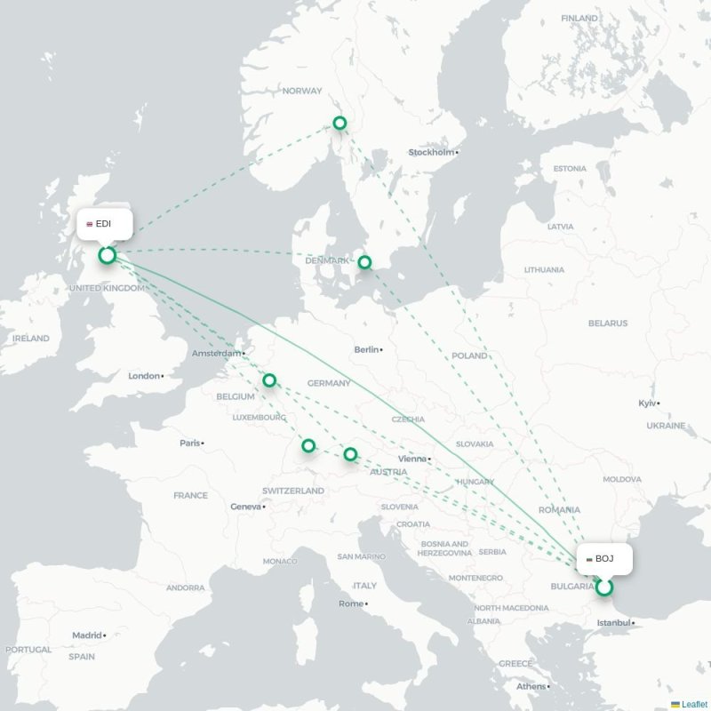 BOJ - EDI route map