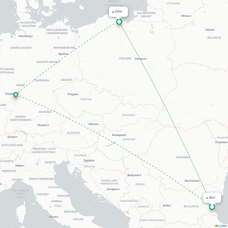BOJ - GDN route map