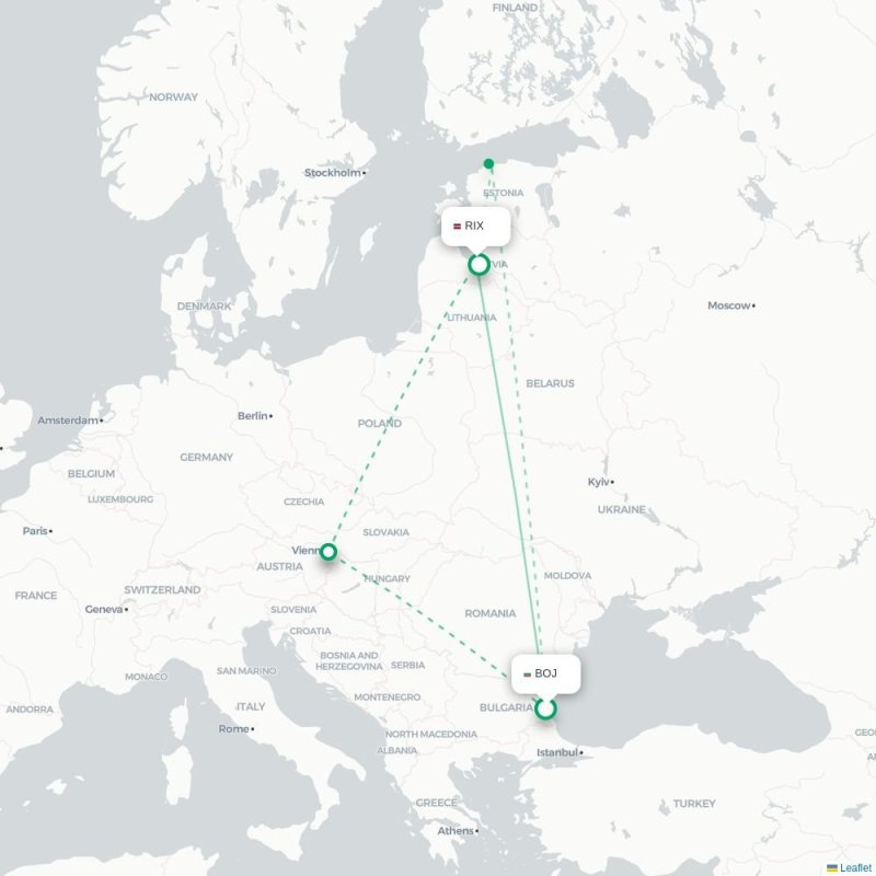 BOJ - RIX route map
