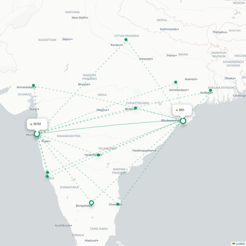 BOM - BBI route map