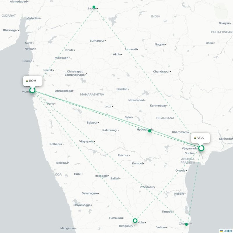BOM - VGA route map