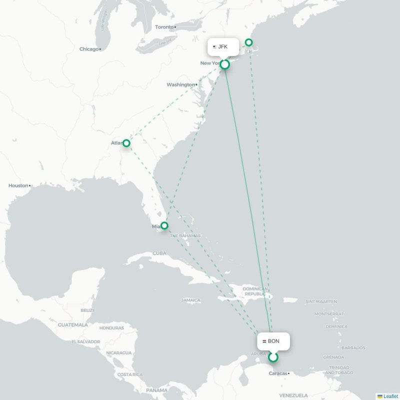 BON - JFK route map