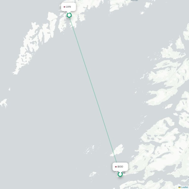BOO - LKN route map
