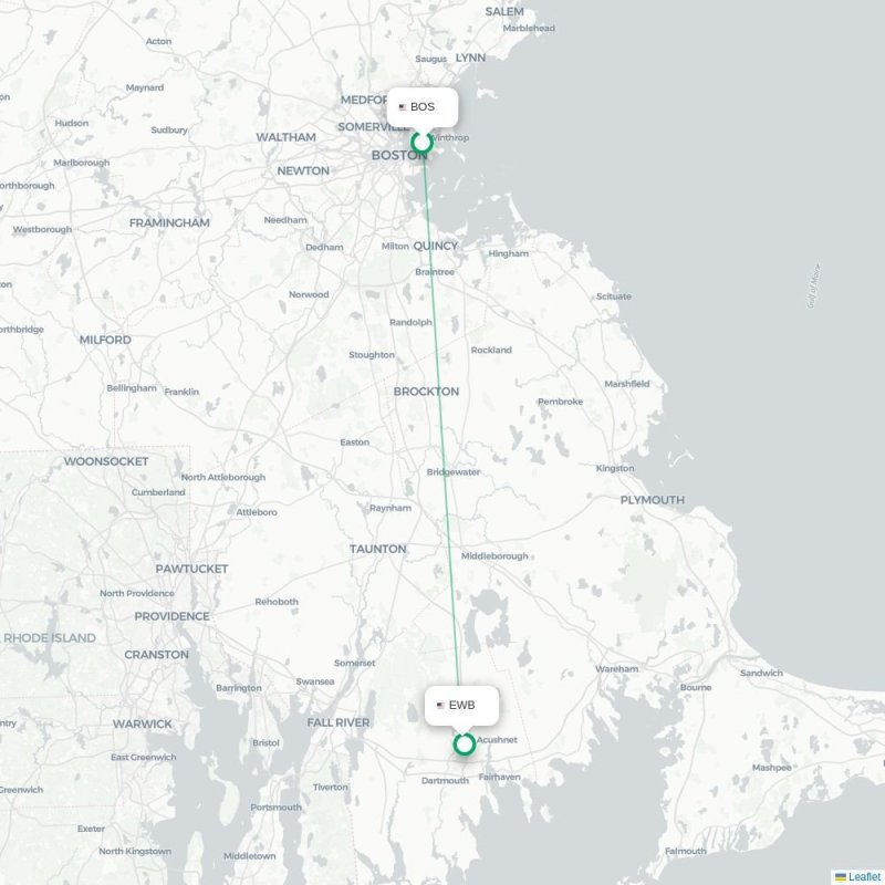 BOS - EWB route map