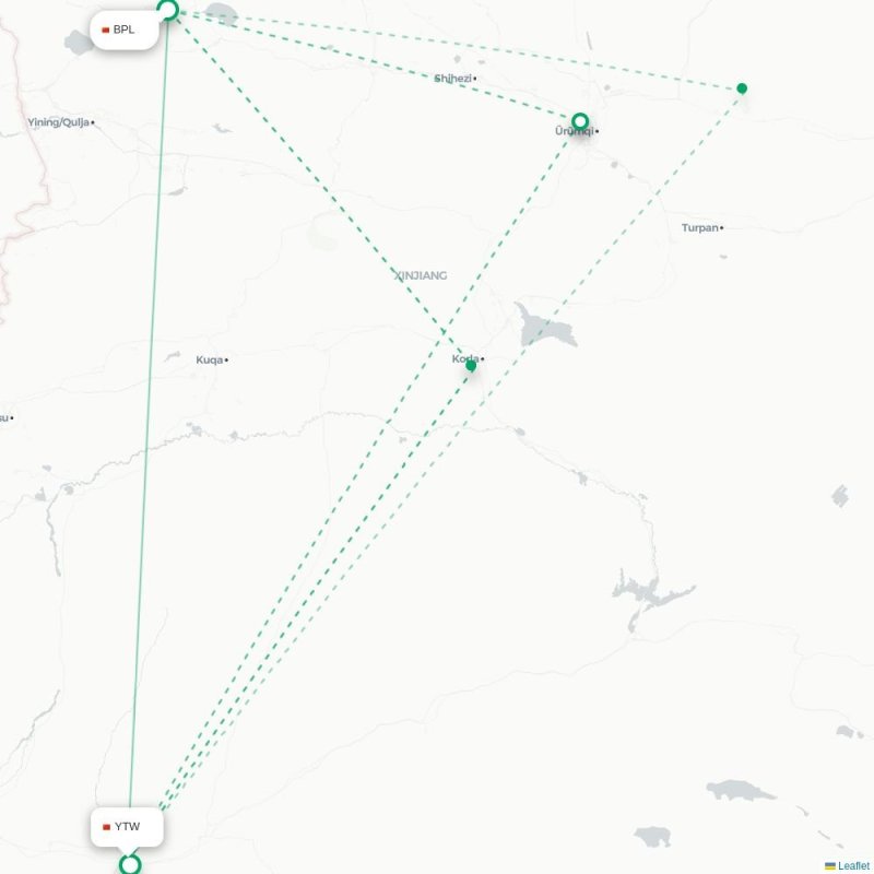 BPL - YTW route map