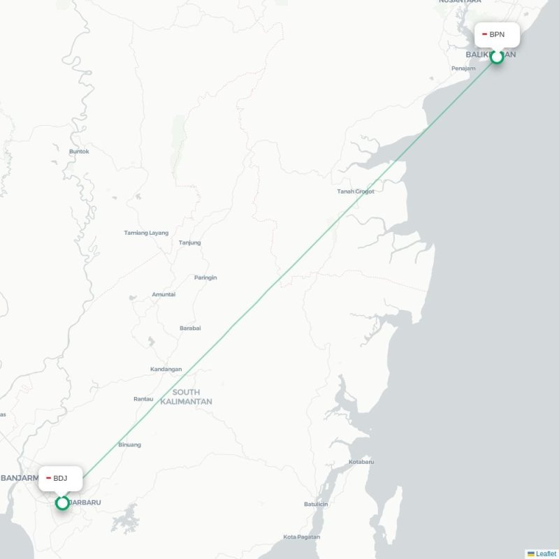 BPN - BDJ route map