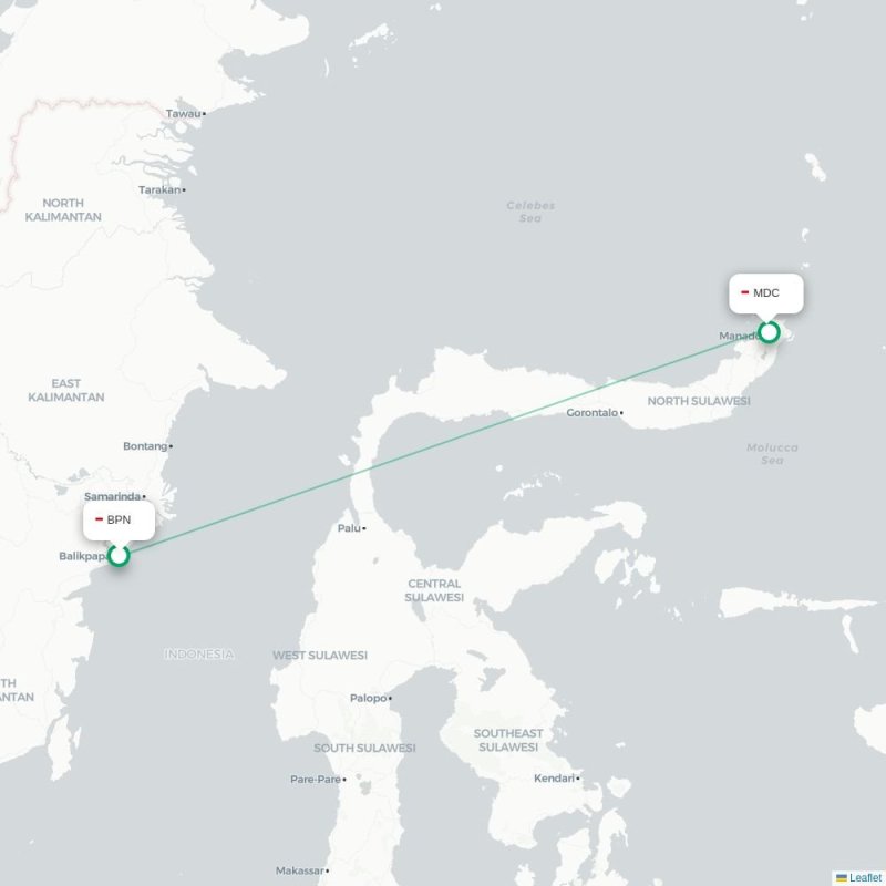 BPN - MDC route map