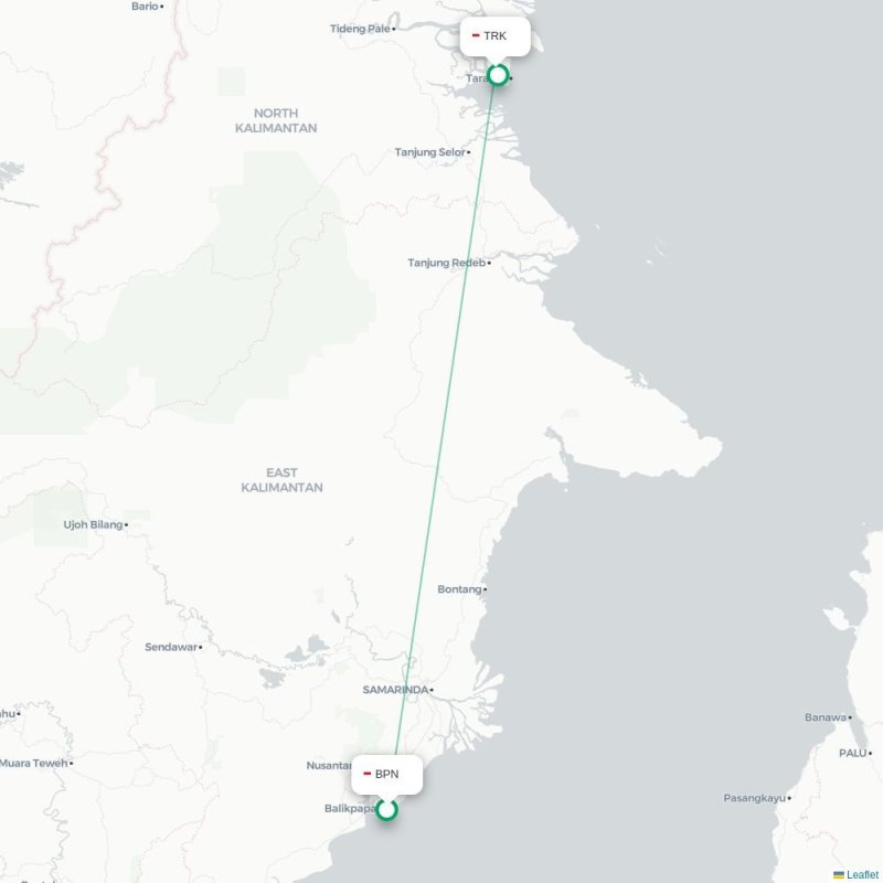 BPN - TRK route map