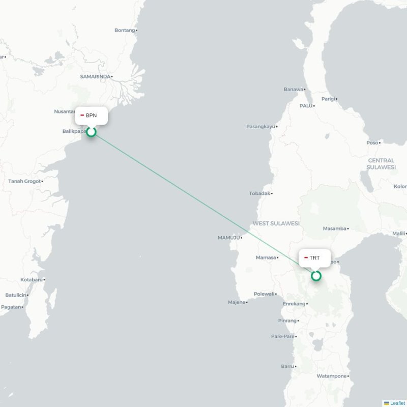 BPN - TRT route map