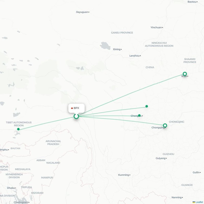 BPX - MIG route map