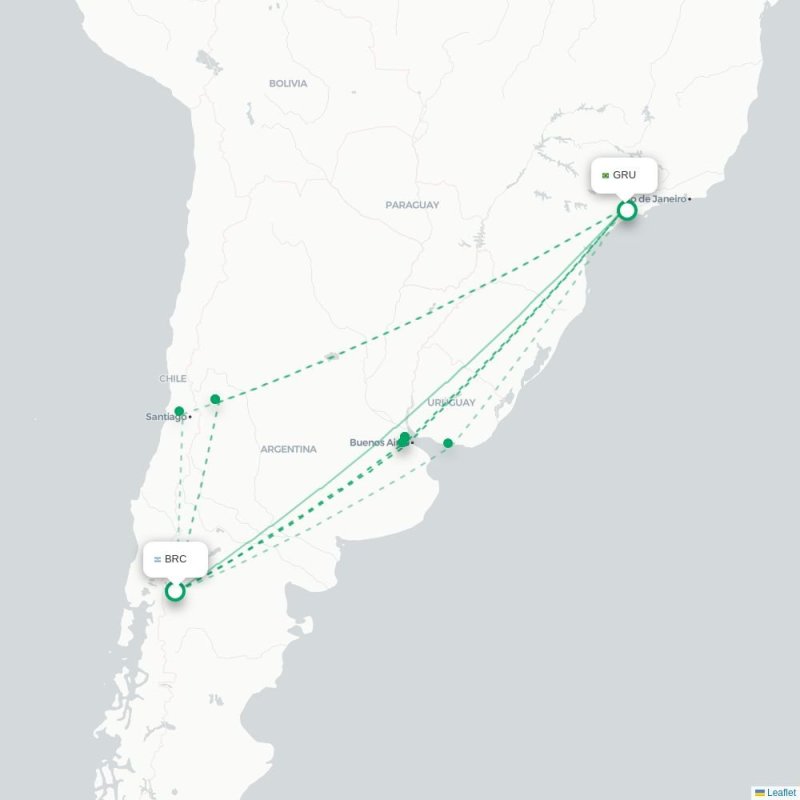 BRC - GRU route map
