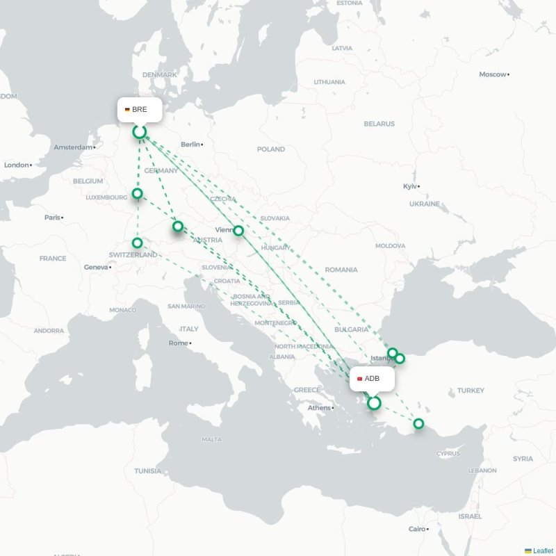 BRE - ADB route map