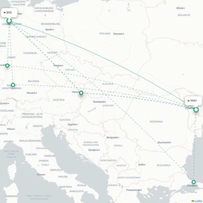 BRE - RMO route map