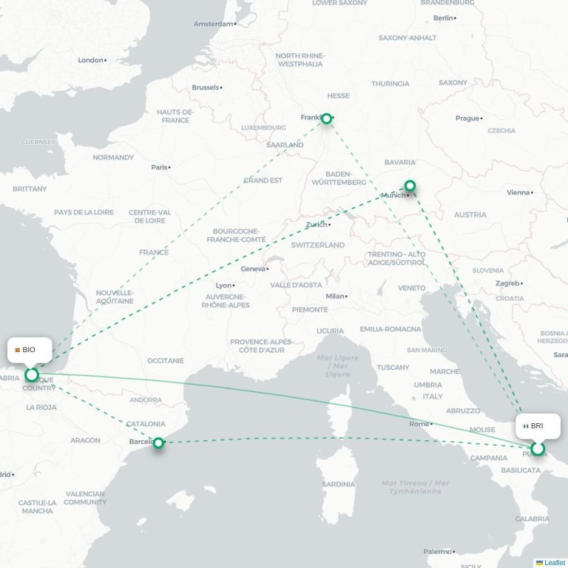 BRI - BIO route map