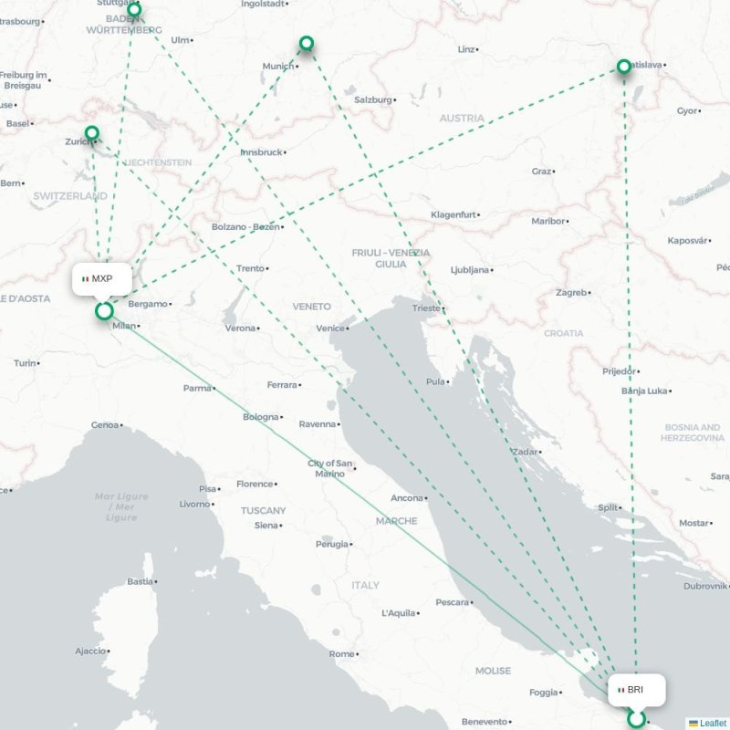 BRI - MXP route map