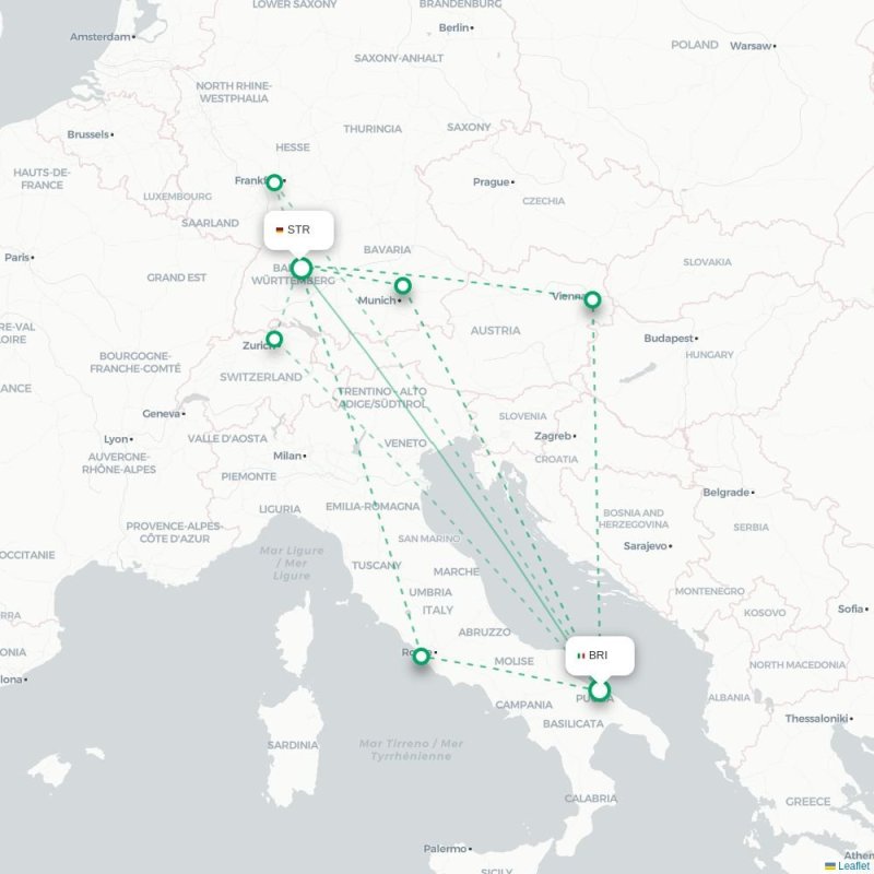 BRI - STR route map