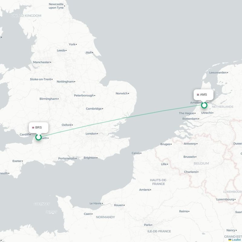 BRS - AMS route map