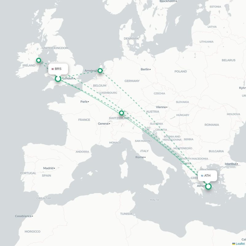 BRS - ATH route map