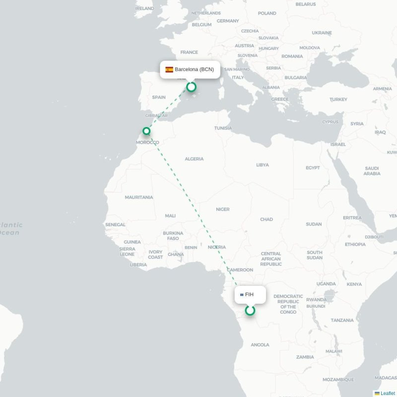 BRS - BCN route map