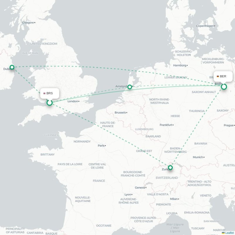 BRS - BER route map