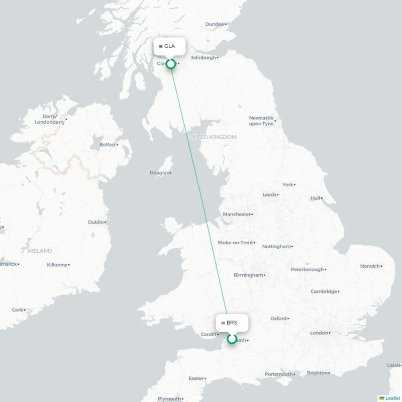 BRS - GLA route map