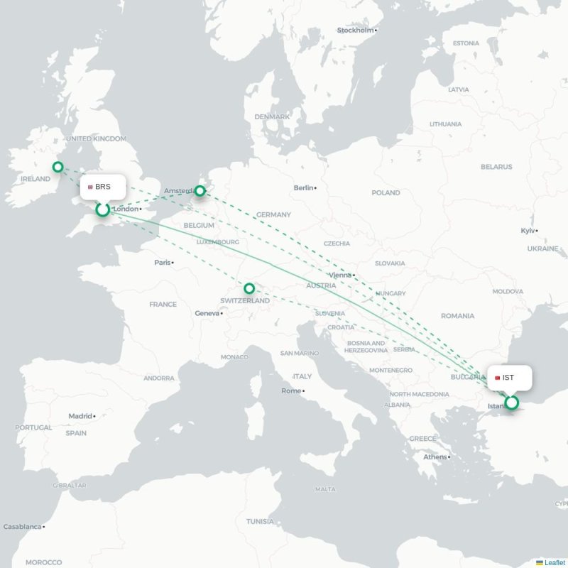 BRS - IST route map