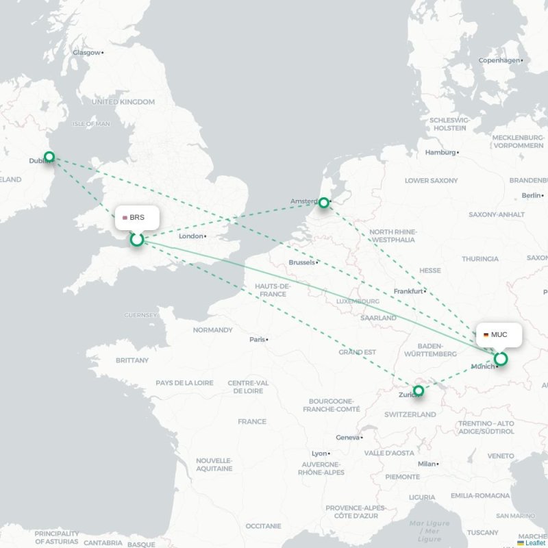 BRS - MUC route map