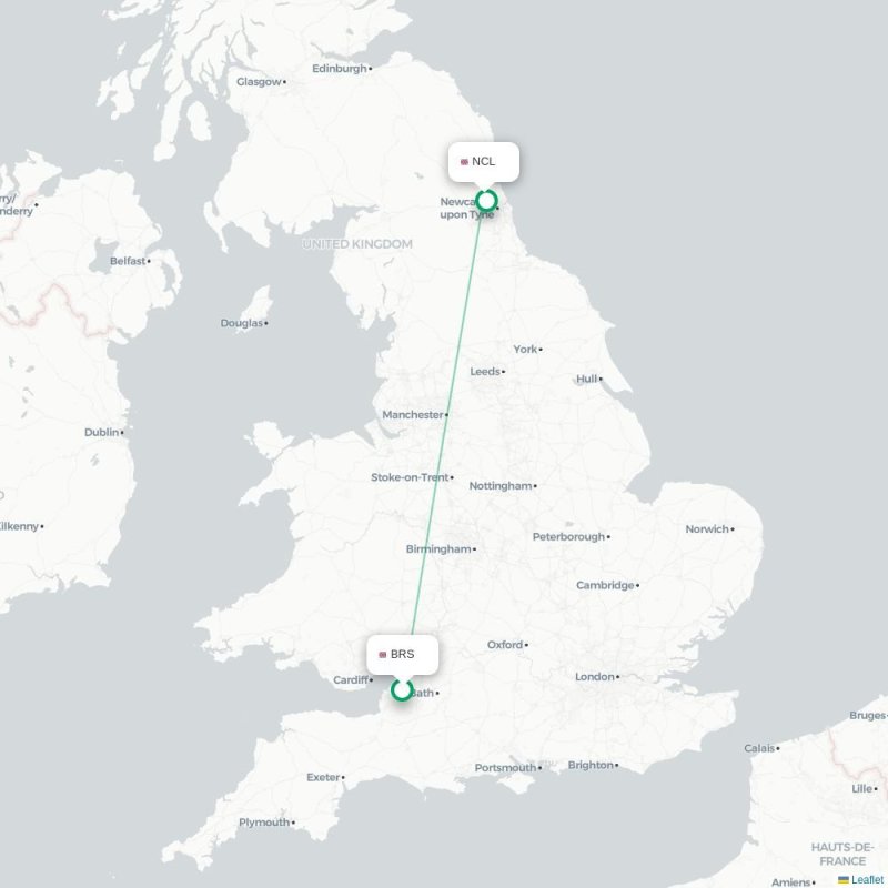 BRS - NCL route map
