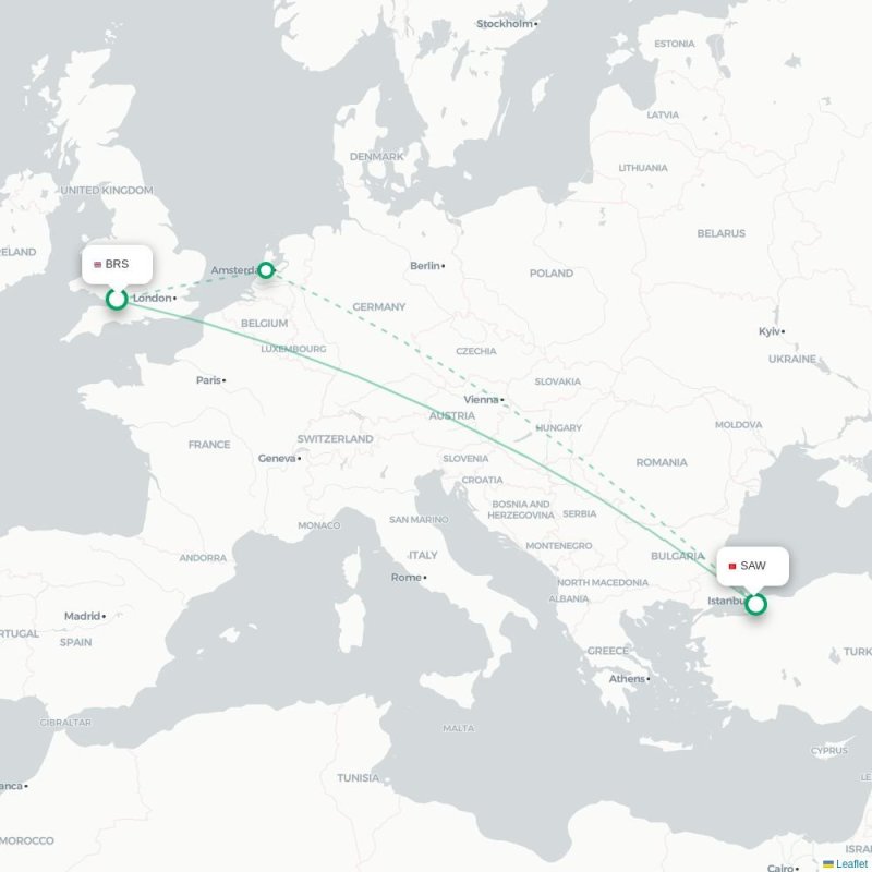 BRS - SAW route map