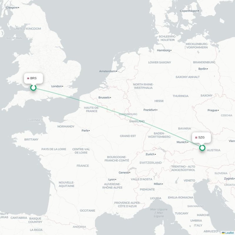 BRS - SZG route map
