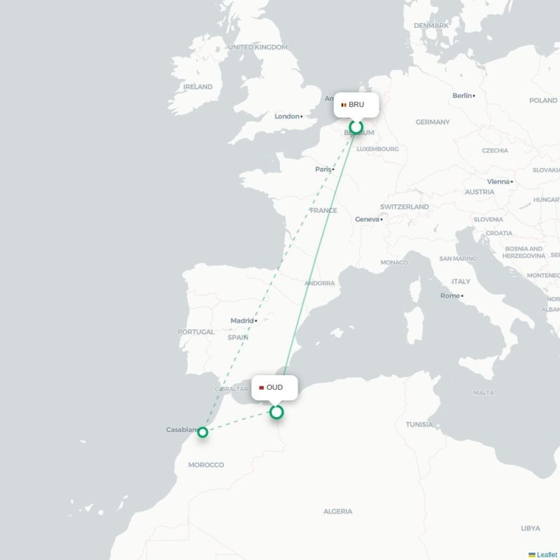 BRU - OUD route map