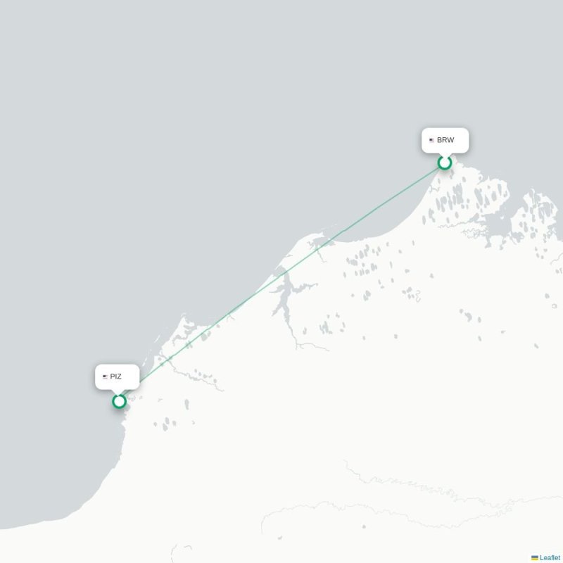 BRW - PIZ route map