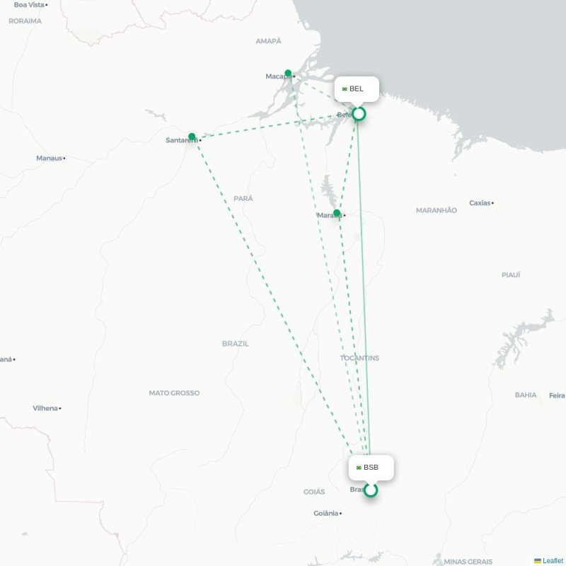 BSB - BEL route map