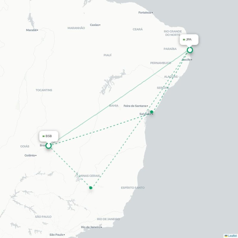 BSB - JPA route map