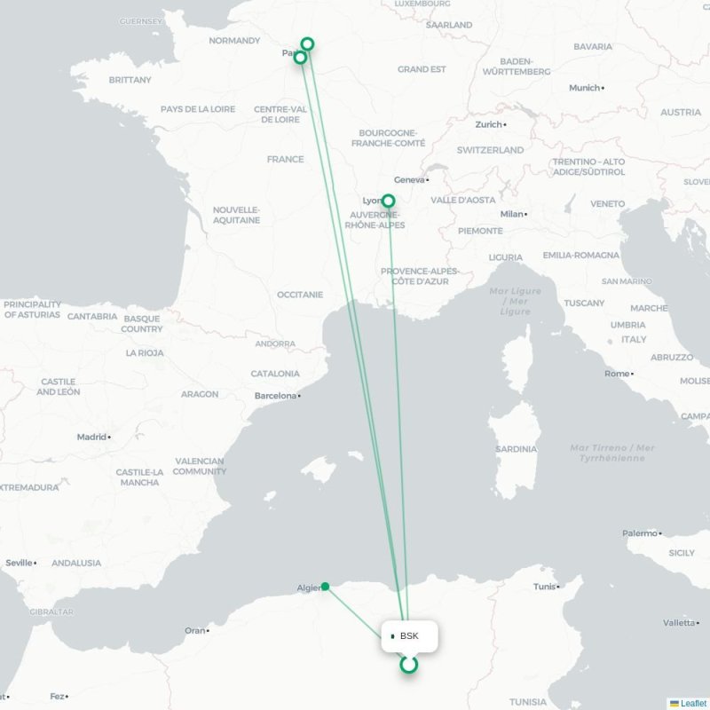 BSK - ORY route map