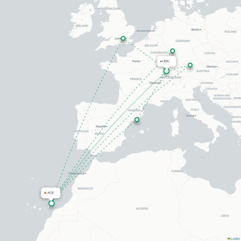 BSL - ACE route map