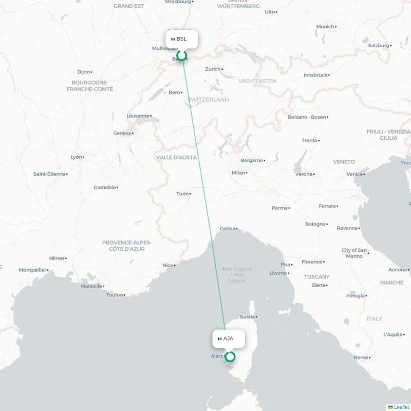 BSL - AJA route map