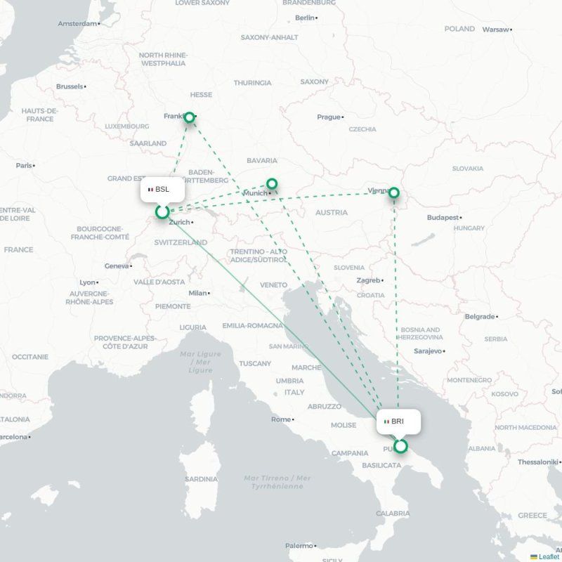 BSL - BRI route map