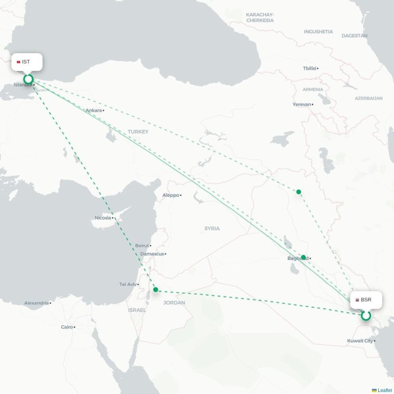 BSR - IST route map