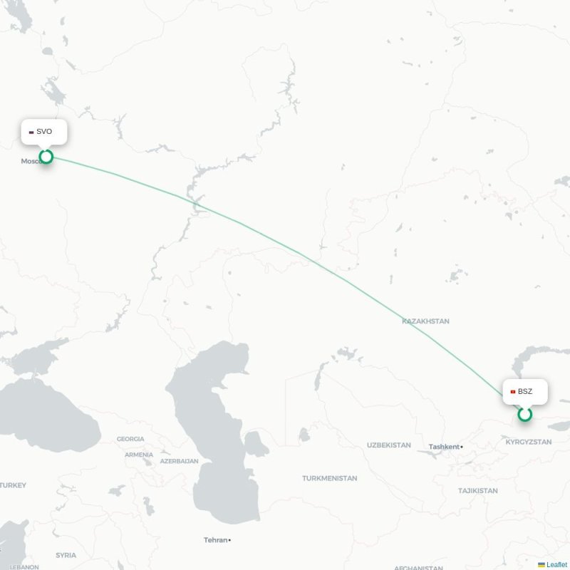BSZ - SVO route map